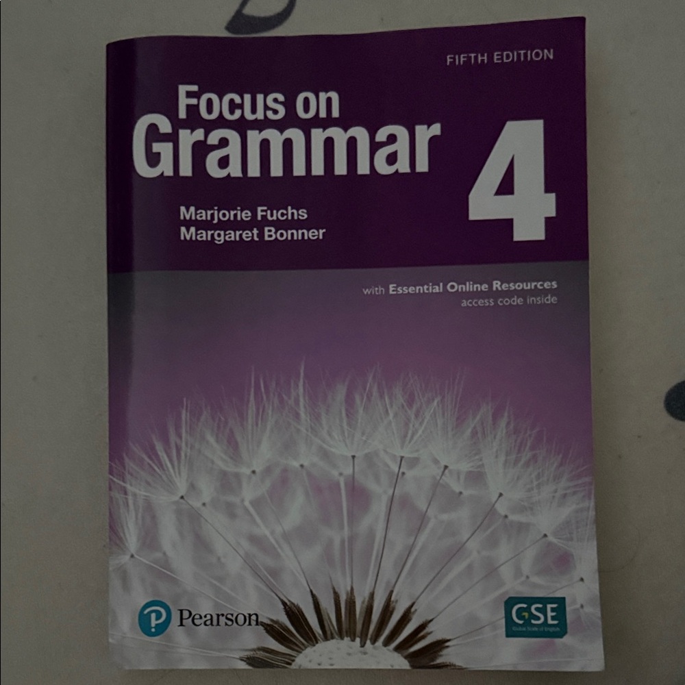 Pearson Focus on Grammar 4 - Purple and White Cover